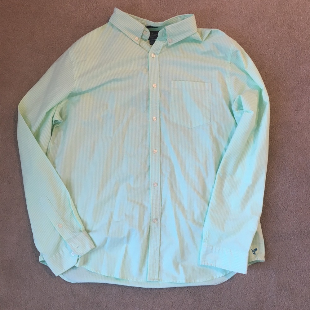 New American Eagle striped button up